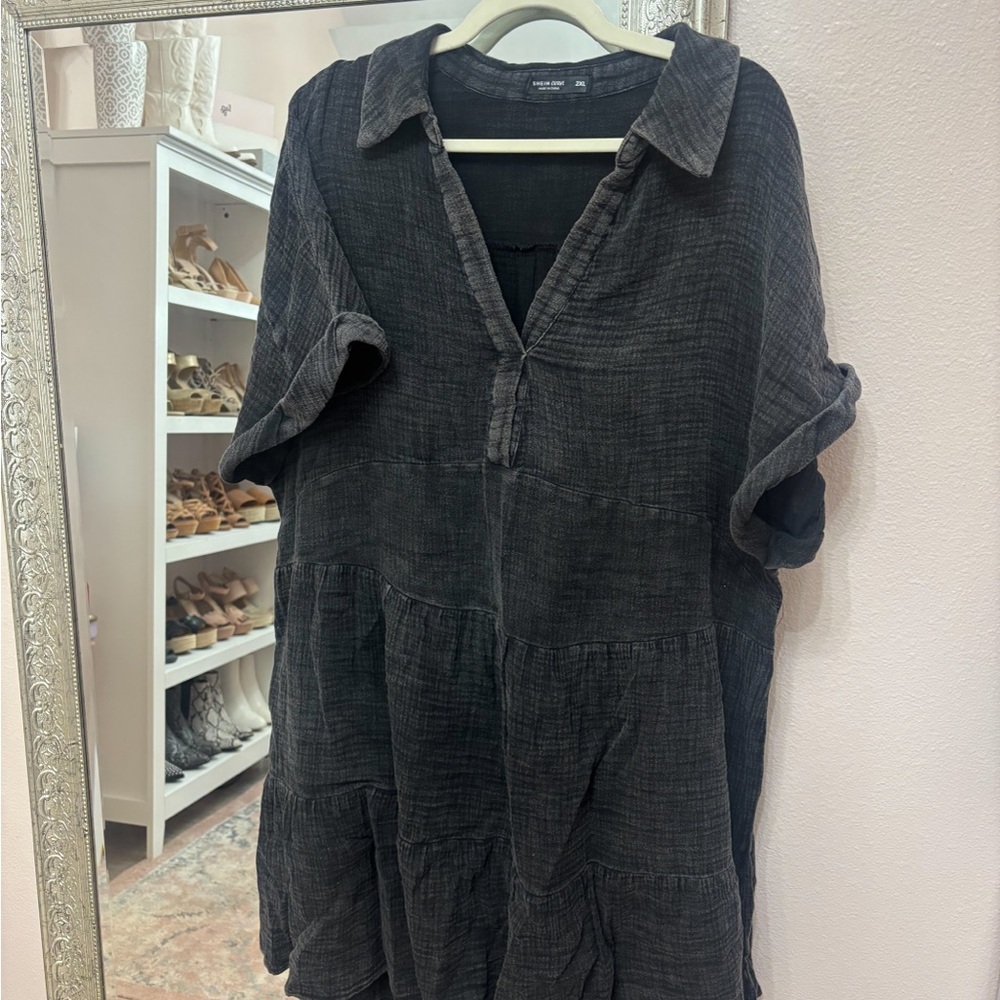 Black V-Neck Dress